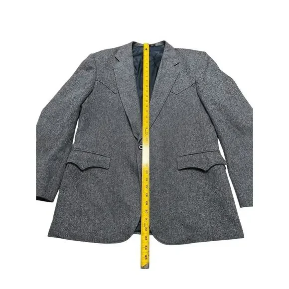 Vintage Circle S Dallas Texas Western 100% Wool Blazer /‎ Jacket - USA - 44L